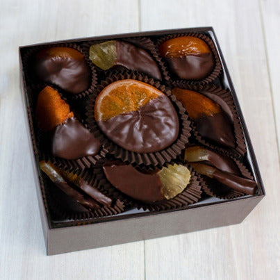 John Kelly Chocolates Dark Chocolate Dipped Fruit Assortment Gift Box