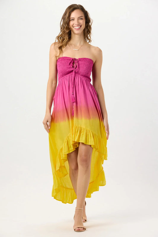 Tiare Hawaii Aila Maxi Dress - Fuchsia Ombre Yellow