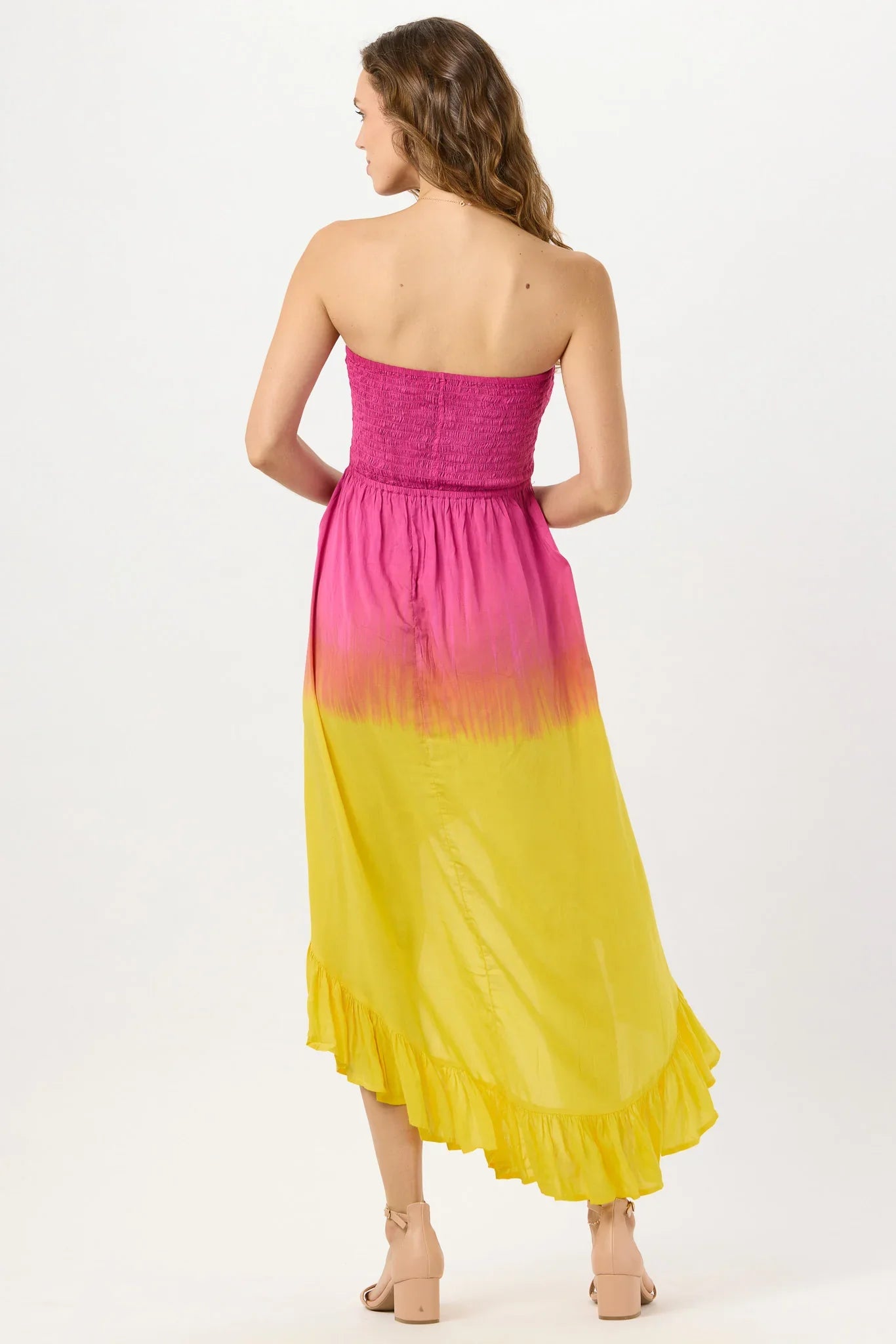 Tiare Hawaii Aila Maxi Dress - Fuchsia Ombre Yellow