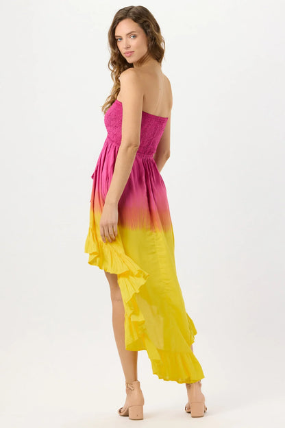 Tiare Hawaii Aila Maxi Dress - Fuchsia Ombre Yellow