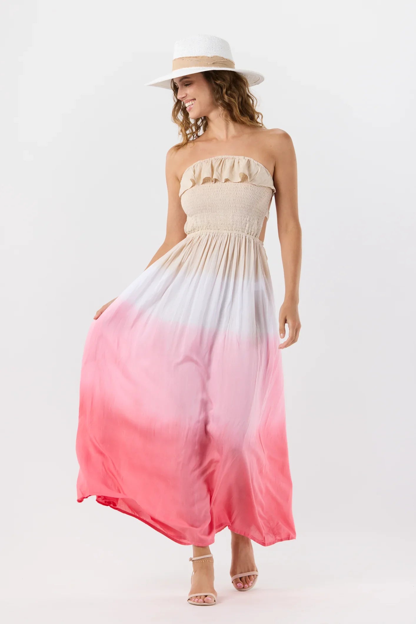 Tiare Hawaii Andy Maxi Dress - Sand Rose Ombre