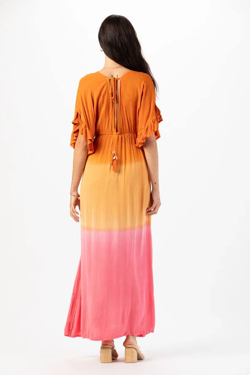 Tiare Hawaii Atlantis Maxi Dress - Rust Pink Ombre