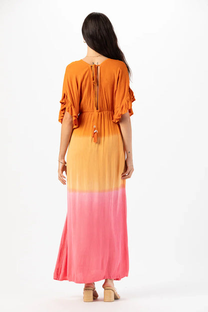 Tiare Hawaii Atlantis Maxi Dress - Rust Pink Ombre