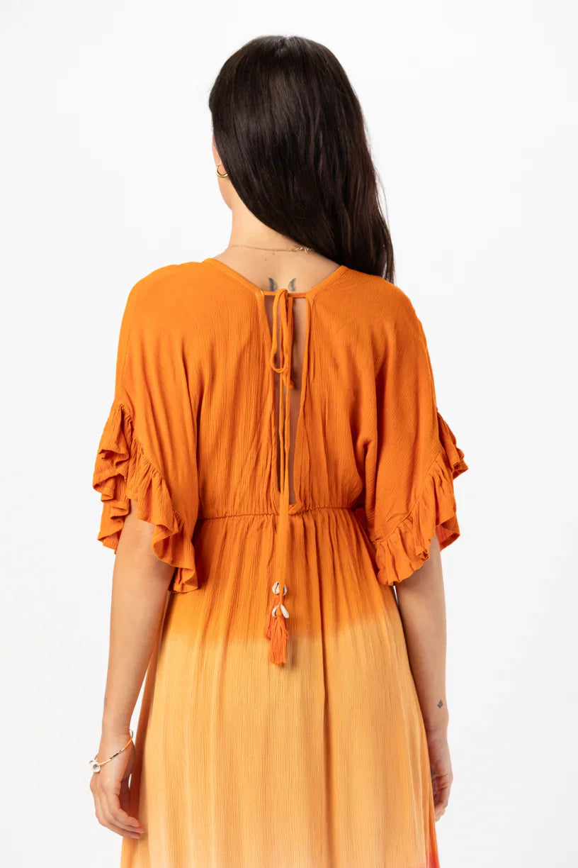 Tiare Hawaii Atlantis Maxi Dress - Rust Pink Ombre