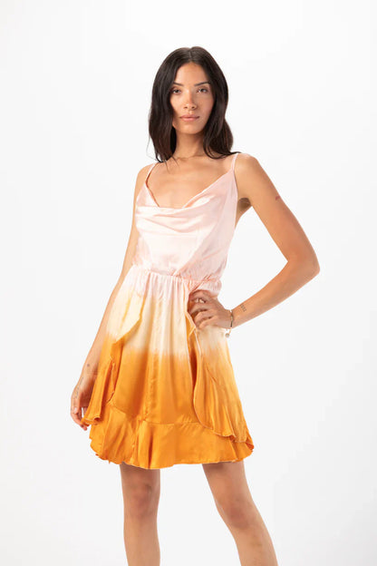 Tiare Hawaii Aura Silk Mini Dress - Dawn Ombre