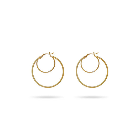 ARGENTO VIVO THE DOUBLE HOOP EARRING