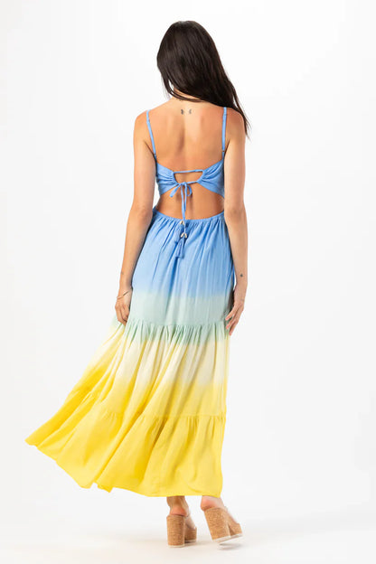 Tiare Hawaii Avisa Maxi Dress - Sky Yellow Ombre