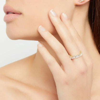 ARGENTO VIVO KARLA BAGUETTE RING