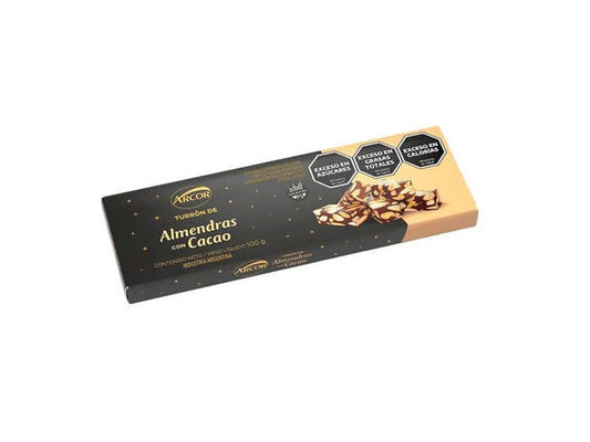 Pampa Direct Arcor Almond Nougat Tipo Alicante with Cocoa Turrón de Almendras con Cacao Tipo Alicante, 100 g / 3.52 oz