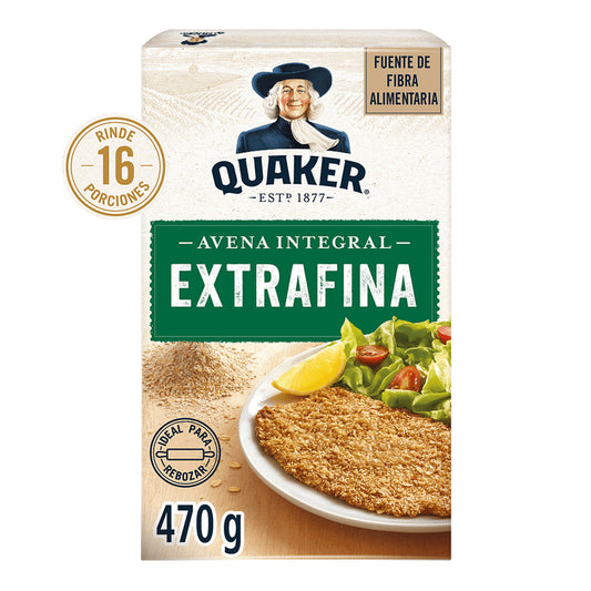 Pampa Direct Quaker Avena Integral Extra Fina Whole Oats Ideal for Milanesas & Rebozados, 470 g / 16.57 oz