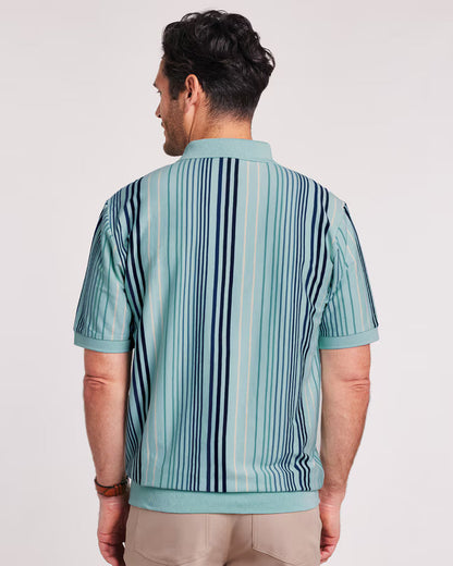 BLAIR John Blair Banded Bottom Stripe Polo