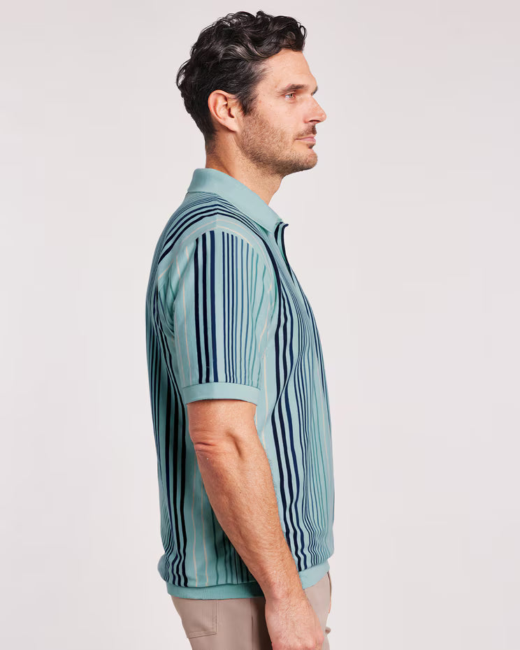 BLAIR John Blair Banded Bottom Stripe Polo