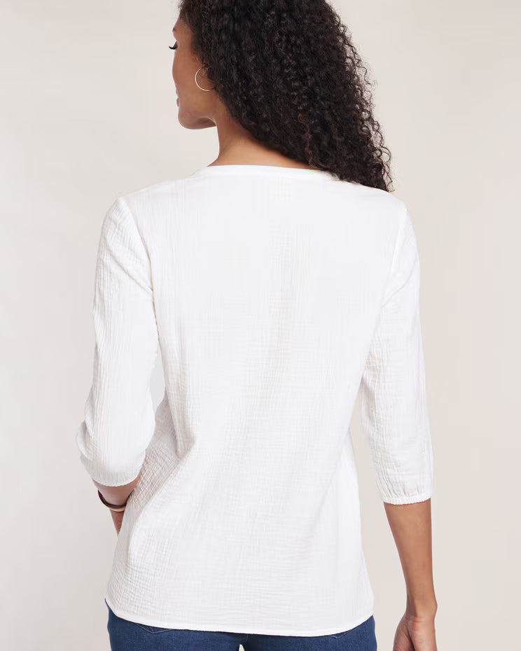 BLAIR Women’s Top Easy Going Gauze Button Shirt (Women Plus) - x2