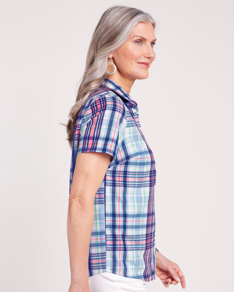 BLAIR Women's Tops Fiesta Camp Shirt (Women Plus) - x3