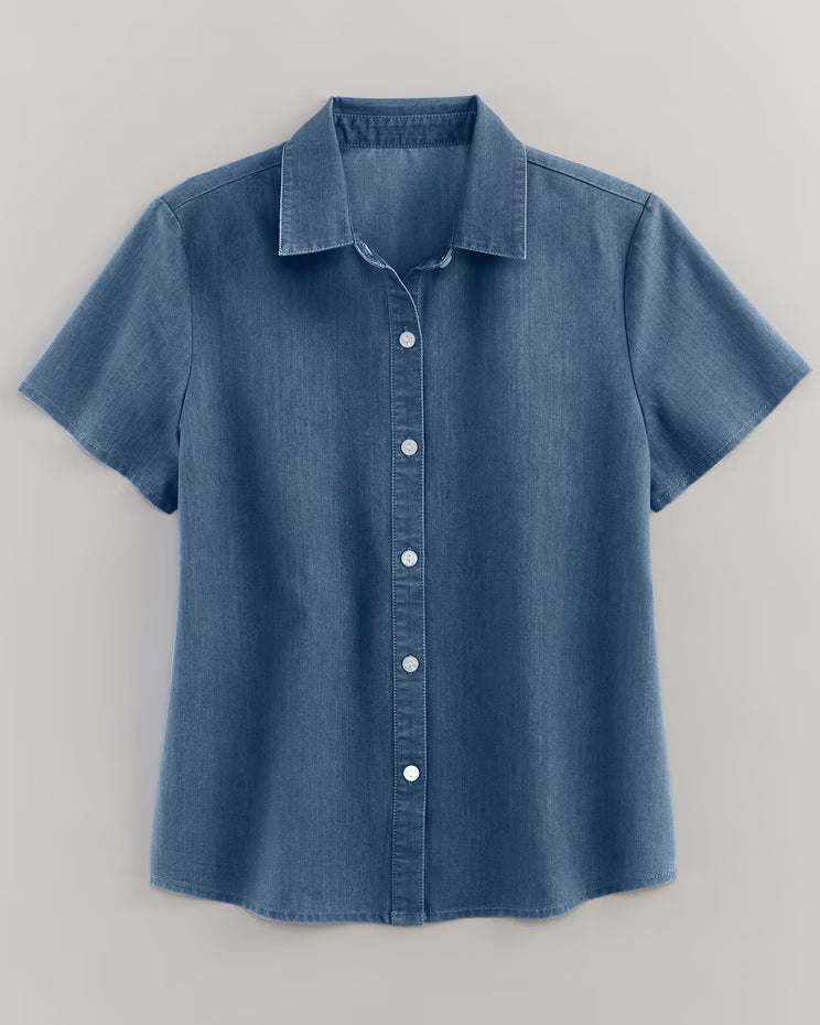 BLAIR Women’s Top DenimLite Camp Shirt (Misses) - x3