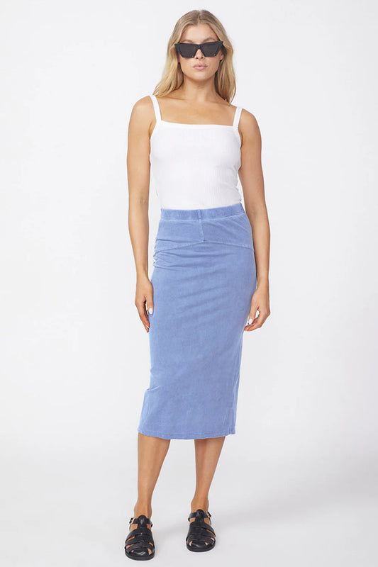 BAILEY/44 Women's Stateside Cloud Jersey Midi Skirt in Sea
