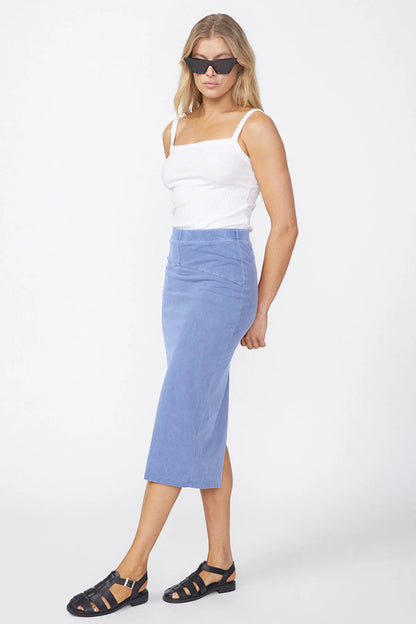 BAILEY/44 Women's Stateside Cloud Jersey Midi Skirt in Sea