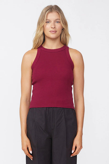 BAILEY/44 Women's Stateside Luxe 2x1 Rib 90's Tank in Bordeaux