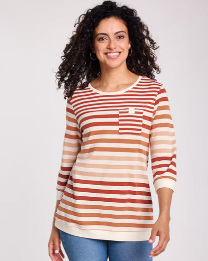 BLAIR Women's Tops Essential Knit Pocket Top (Women Plus) - x4