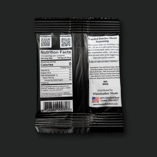 The Bearded Butchers Black Seasoning 10g Travel Size Packet