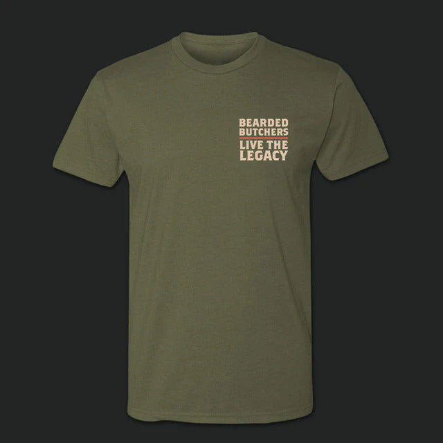 The Bearded Butchers Live the Legacy Mountain Landscape T-Shirts