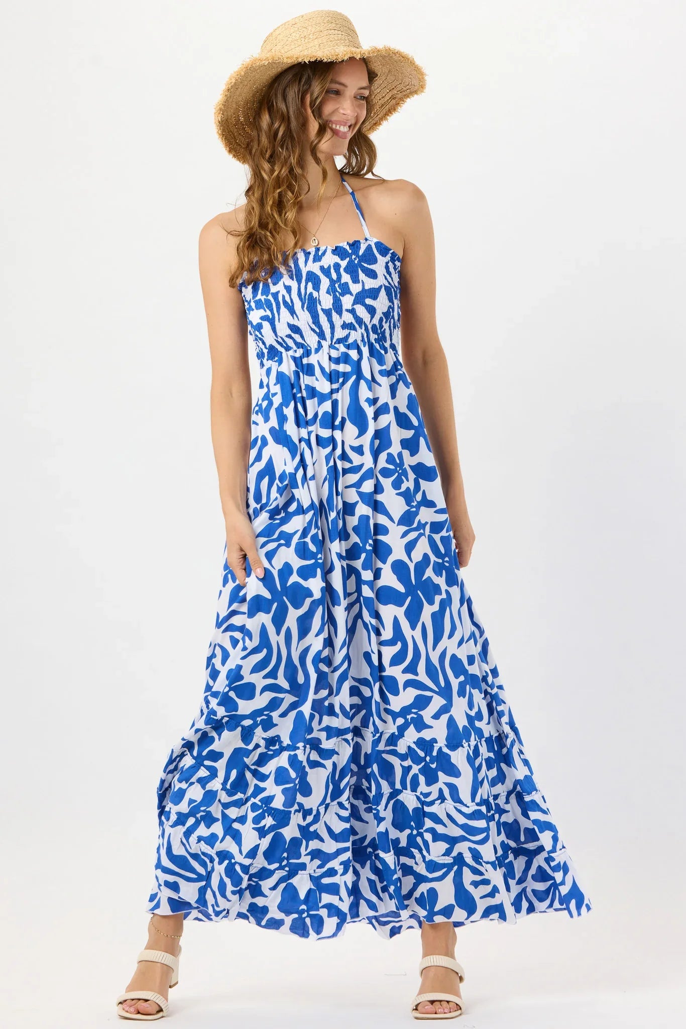 Tiare Hawaii Bellini Maxi Dress - Bora Bora Blue
