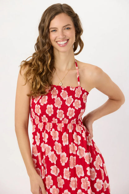 Tiare Hawaii Bellini Maxi Dress - Lanai Floral Red