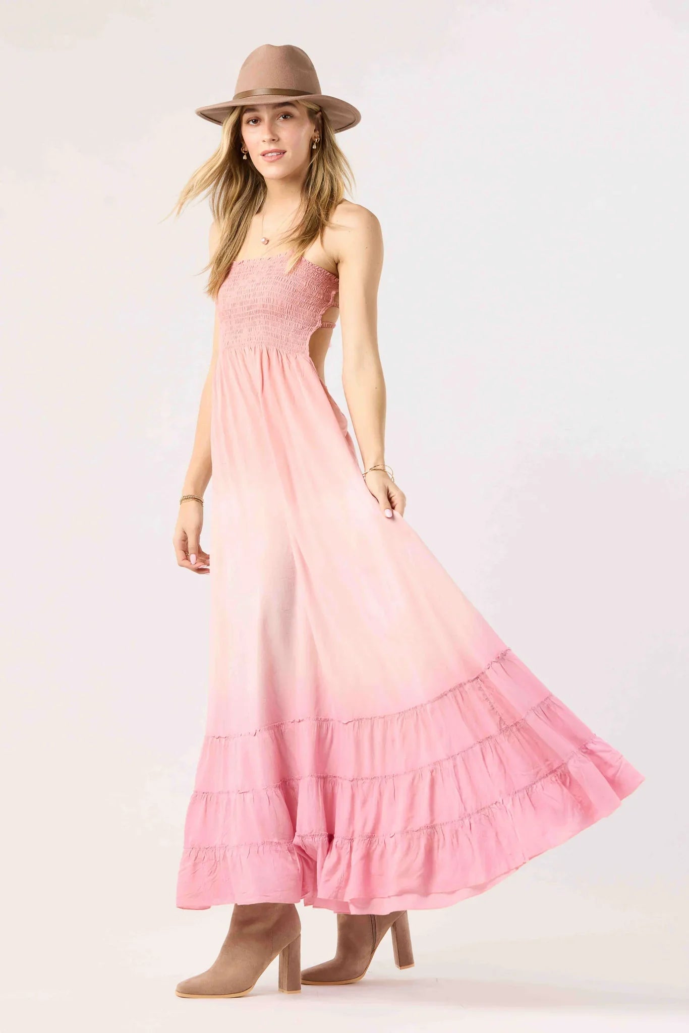 Tiare Hawaii Bellini Maxi Dress - Mauve Pink Ombre