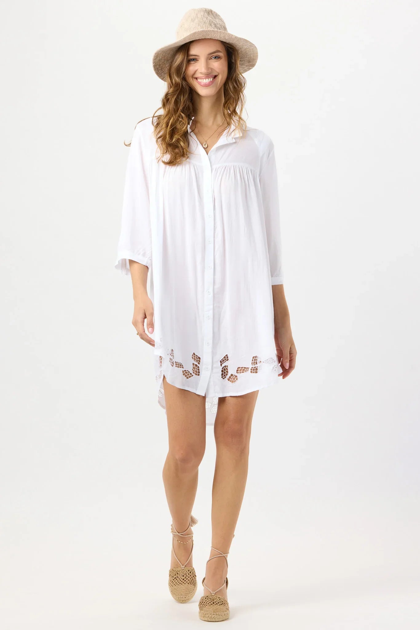 Tiare Hawaii Binni Mini Dress - White