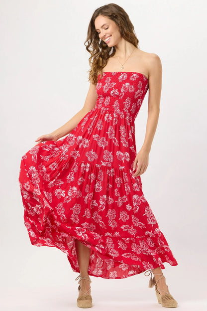 Tiare Hawaii Boracay Maxi Dress - Honolulu Red