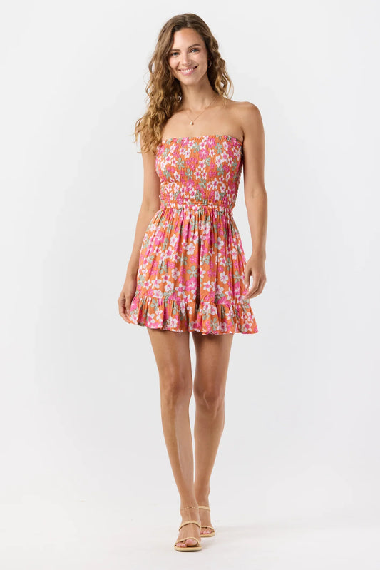 Tiare Hawaii Boracay Mini Dress - Island Medley Rust