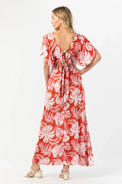 Tiare Hawaii Bowie Maxi Dress - Monstera Rust