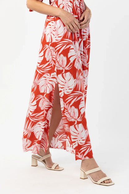 Tiare Hawaii Bowie Maxi Dress - Monstera Rust
