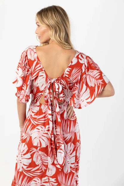 Tiare Hawaii Bowie Maxi Dress - Monstera Rust