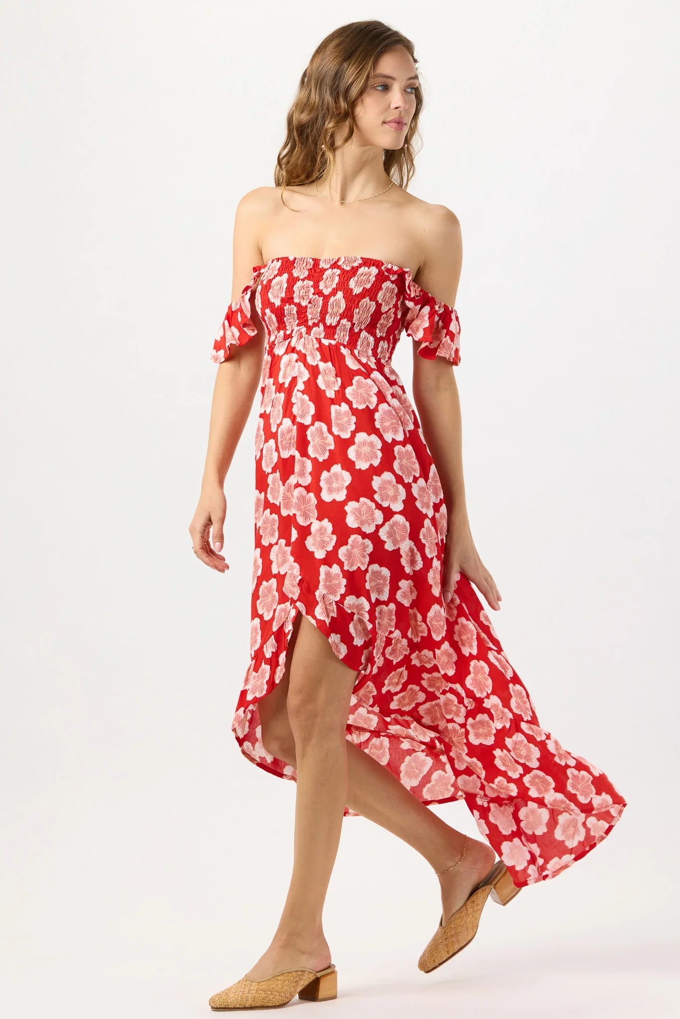Tiare Hawaii Brooklyn Maxi Dress - Lanai Floral Red