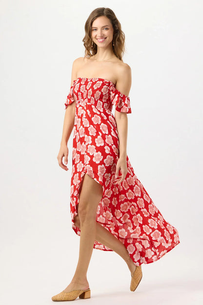 Tiare Hawaii Brooklyn Maxi Dress - Lanai Floral Red