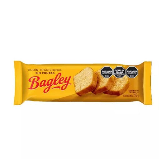 Pampa Direct Bagley Premium Budín Sin Frutas Classic Pound Cake without Fruits Premium, 215 g / 7.6 oz