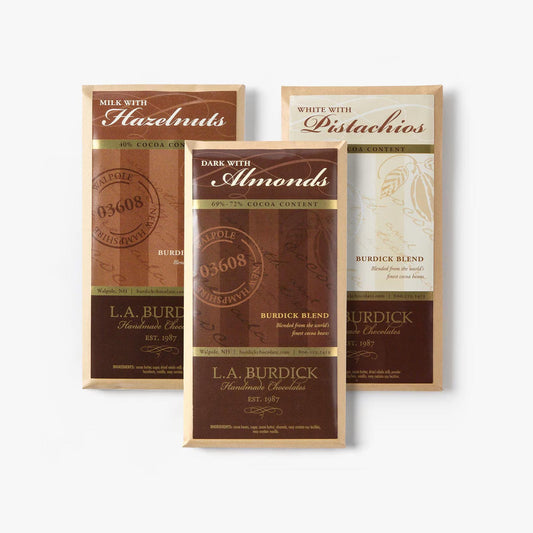 L.A. Burdick Chocolates Assorted Chocolate Bars With Nuts