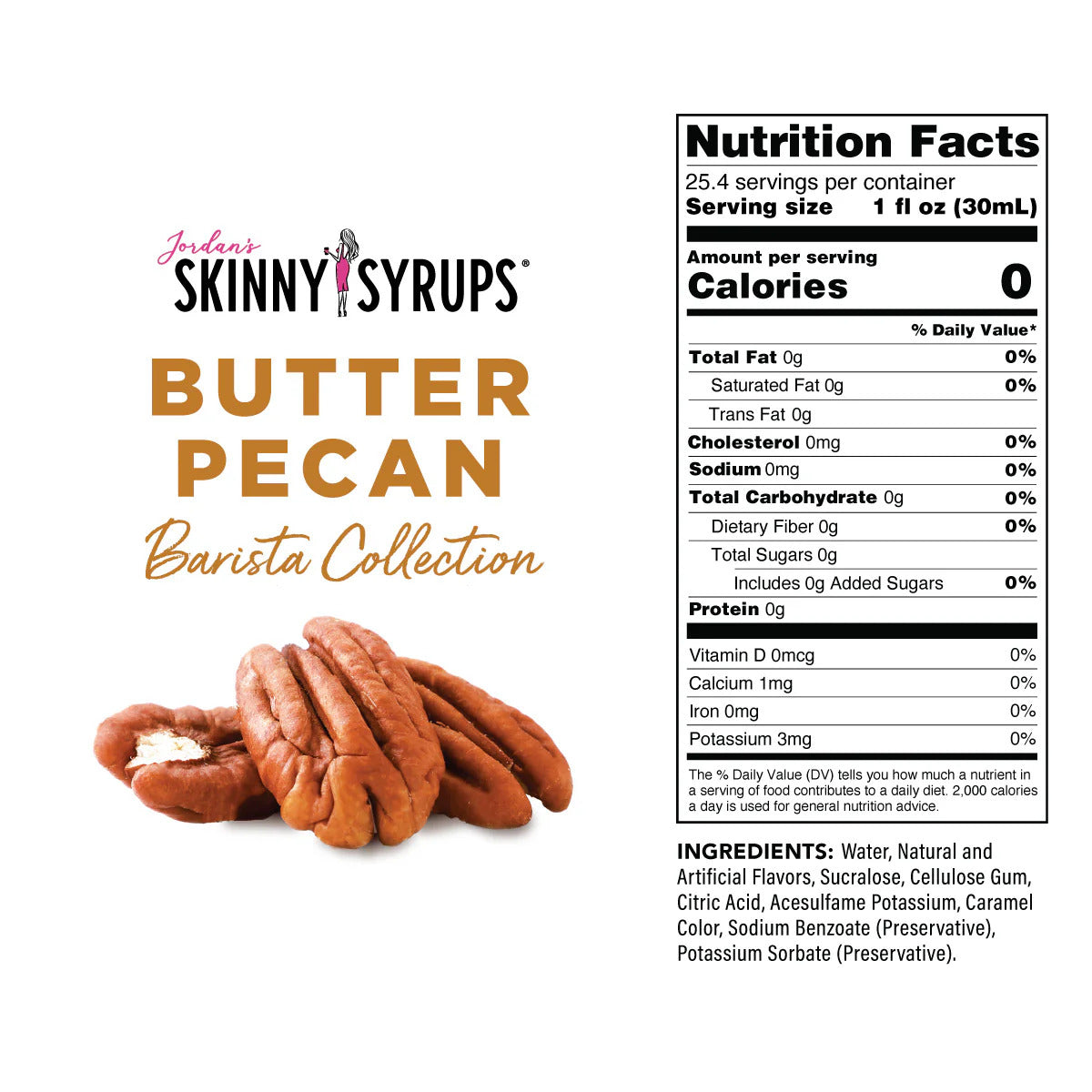 Skinny Mixes Sugar Free Butter Pecan Syrup