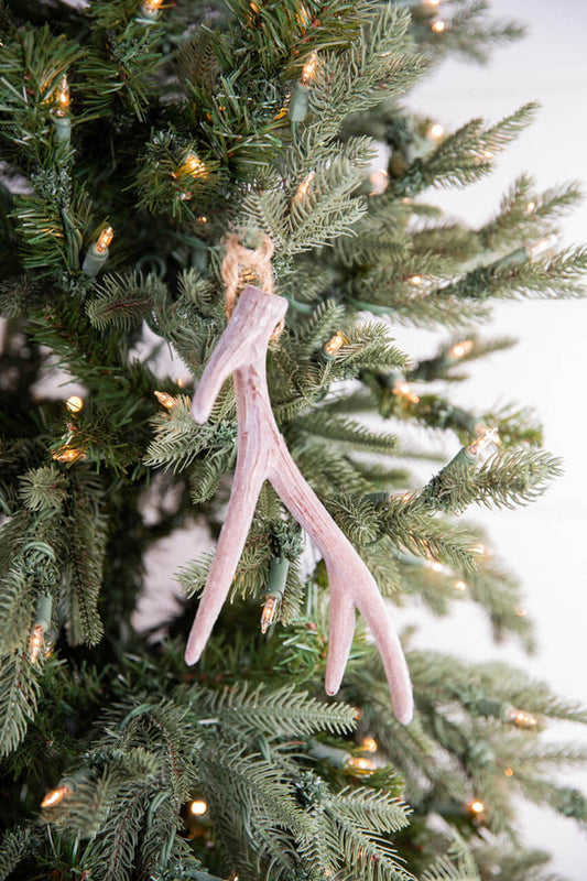 Decorator's Warehouse 13" Flocked Faux Deer Horn Ornament