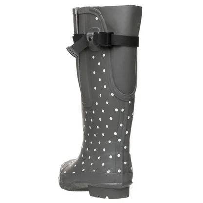 Jileon Rain Boots Extra Wide Calf Womens' Rain Boots - Grey Spot - Up to 20 inch calf. Wide in Foot & Ankle