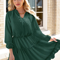 Cupshe Dark Teal Blouson Sleeve Dress