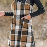 Cupshe Plaid V-Neck Dress (x2)