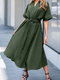 Cupshe Green Collared Short Sleeve Midi Dress (x2)