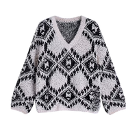 Cupshe Abstract Argyle Sweater (x2)