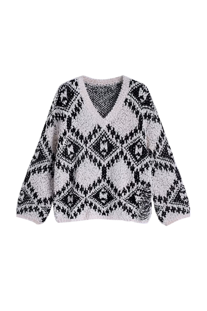 Cupshe Abstract Argyle Sweater (x2)