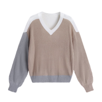 Cupshe Cooler Daze Colorblock V-Neck Sweater (x2)