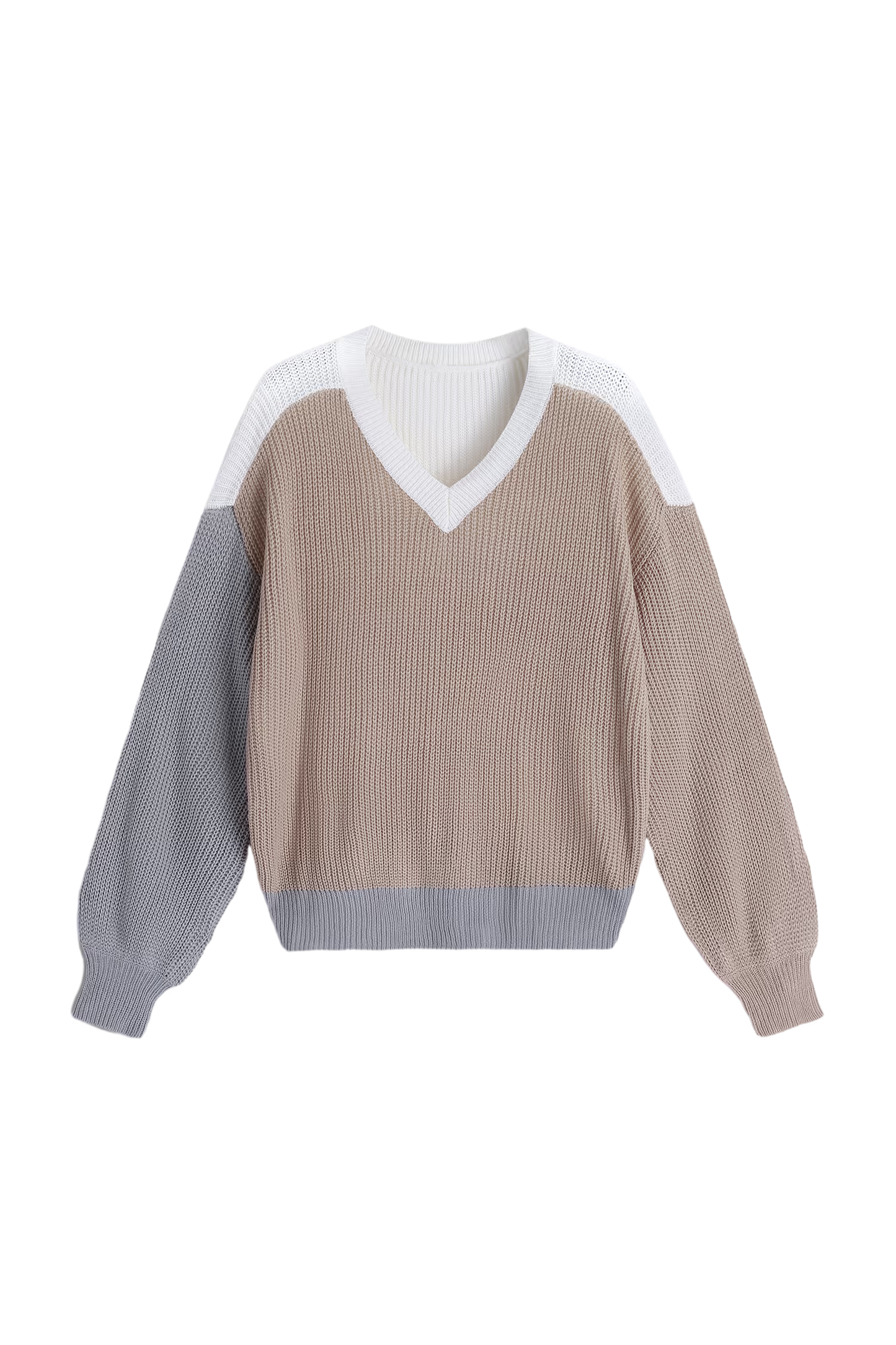 Cupshe Cooler Daze Colorblock V-Neck Sweater (x2)