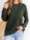 Cupshe Green Round Neck Long Sleeve Knit Sweater