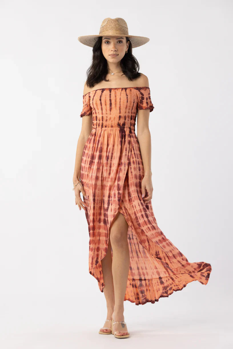 Tiare Hawaii Cheyenne Maxi Dress - Coral Wine Sabia